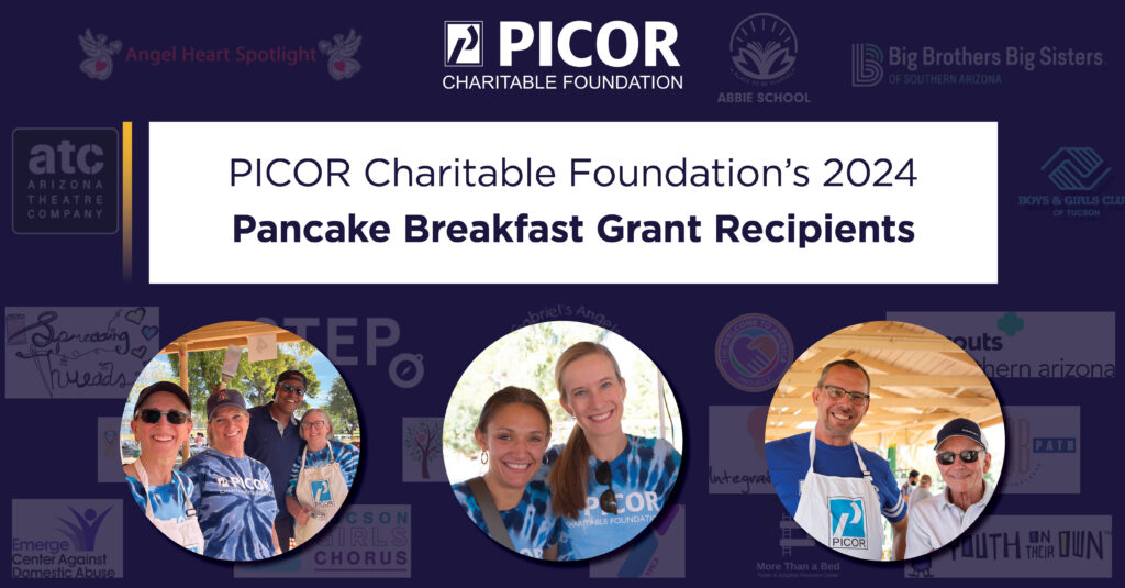 Banner image with Press Release title "PICOR Charitable Foundation’s 2024 Pancake Breakfast Grant Recipients"